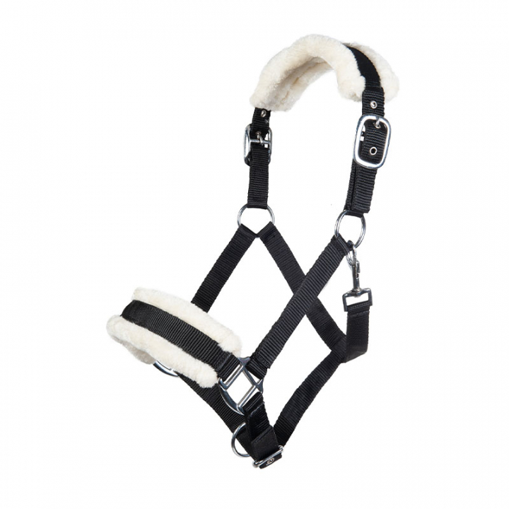 Fleece Halter Black in the group Horse Tack / Halters / Fabric & Nylon Halters at Equinest (11796Sv_r)