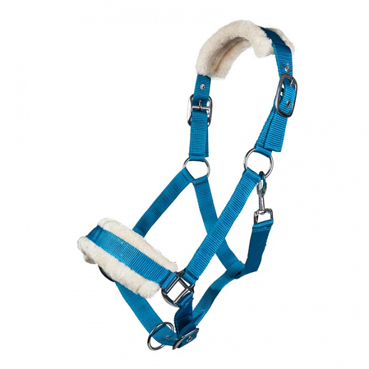 Fleece Halter Sea Blue in the group Horse Tack / Halters / Fabric & Nylon Halters at Equinest (11796Tu_r)