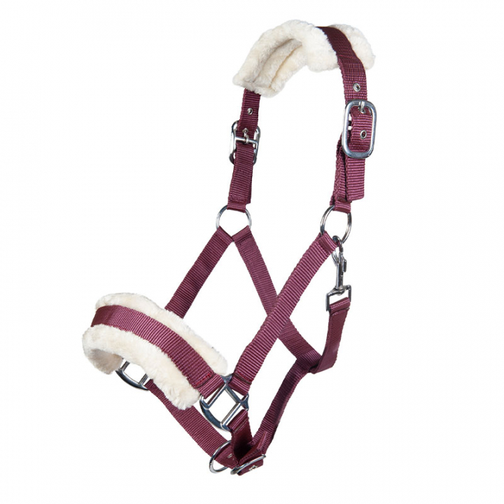 Fleece Halter Wine Red in the group Horse Tack / Halters / Fabric & Nylon Halters at Equinest (11796Vn_r)