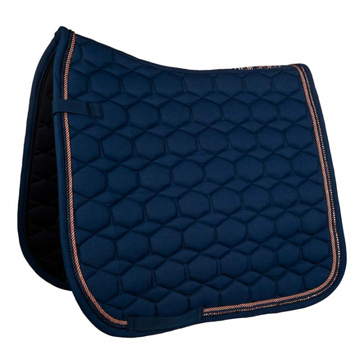 Dressage Saddle Pad Glamour Style Navy/0Rose Gold in the group Horse Tack / Saddle Pads / Dressage Saddle Pad at Equinest (12956DrMa_r)