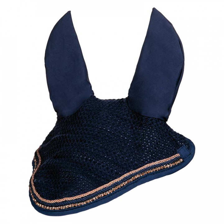 Ear Bonnet Glamour Style Navy/Rose Gold in the group Horse Tack / Bonnets at Equinest (12987Ma_r)