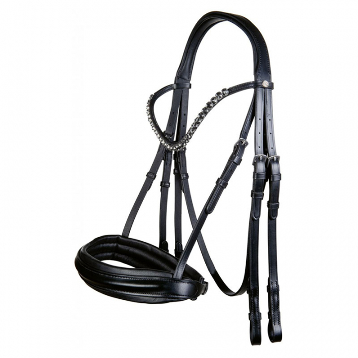 Double Bridle Estelle Black in the group Horse Tack / Bridles & Browbands / Double Bridle, Weymouth & Dressage Bridles at Equinest (13281Sv_r)