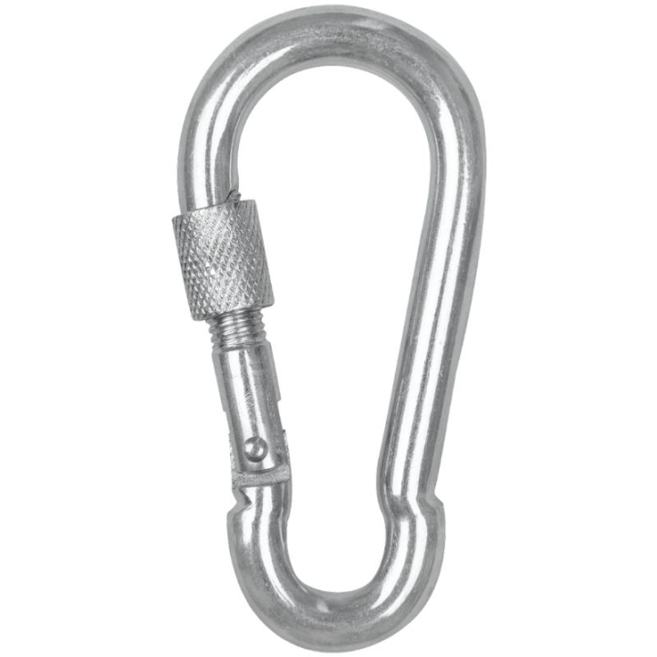 Safety Carabiner Screw Cap Silver in the group Stable & Paddock / Stable Supplies & Yard Equipment / Stable Hooks & Tack Racks at Equinest (170401SI)