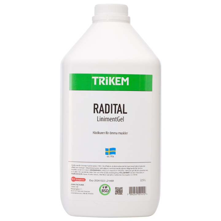 Radital Liniment Gel 2500ml in the group Grooming & Health Care / Liniments & Clays / Liniments at Equinest (172320-2500)