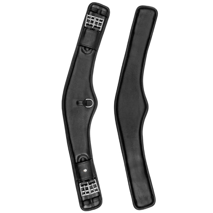 Dressage Girth Contour Half Moon Leather Black in the group Horse Tack / Girths / Dressage Girths at Equinest (19069010BA_r)