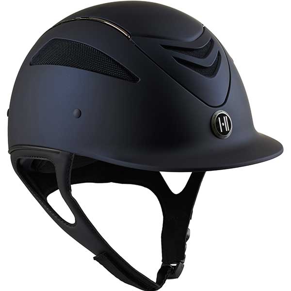Defender Pro Matte Chrome Pipe Navy in the group Riding Equipment / Riding Helmets / Standard Visor Riding Helmets at Equinest (1K20030001Ma_r)