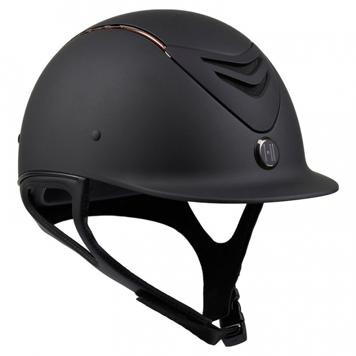 Riding Helmet Mips Defender Rose Gold Black in the group Riding Equipment / Riding Helmets / MIPS Riding Helmets at Equinest (1K25010Sv_r)