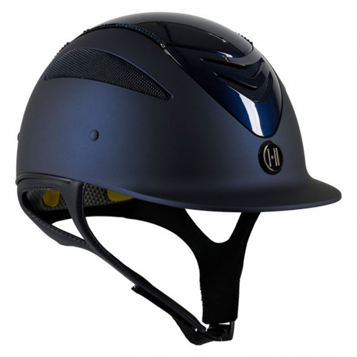 Riding Helmet Mips Defender 0Glossy Top Swarovski Navy in the group Riding Equipment / Riding Helmets / MIPS Riding Helmets at Equinest (1K25030Ma_r)