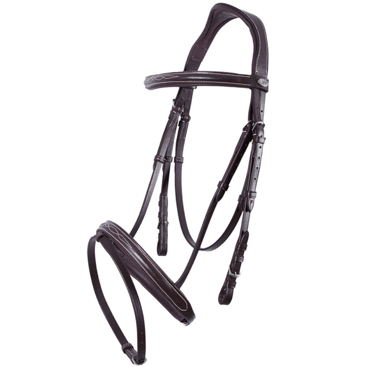 Anatomical Bridle Luxury Stitched Dark Brown in the group Horse Tack / Bridles & Browbands / Bridles at Equinest (2021DBR1DBR_r)