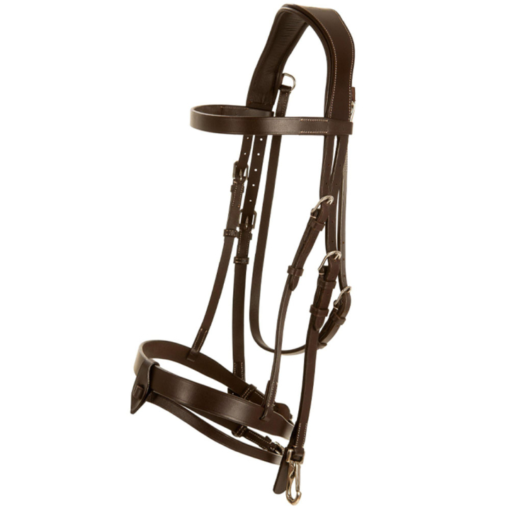 Bridle Trainer Basic Dark Brown in the group Horse Tack / Bridles & Browbands / Bridles at Equinest (204162DBR_r)