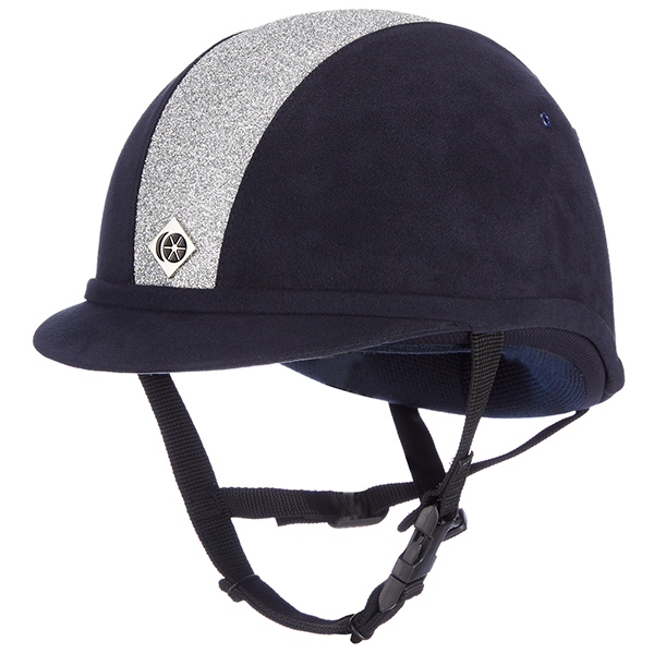 Riding Helmet YR8 Sparkling Navy/Silver in the group Riding Equipment / Riding Helmets at Equinest (20900735_Ms_r)