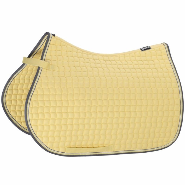 Saddle Pad Cotton Contrast Yellow in the group Horse Tack / Saddle Pads / All-Purpose & Jumping Saddle Pads at Equinest (21100041YE_r)