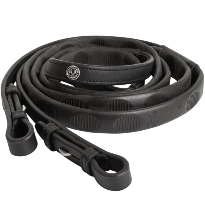 Rubber reins Magna Grip Islandic Black in the group Horse Tack / Reins / Rubber Reins at Equinest (211610BA)