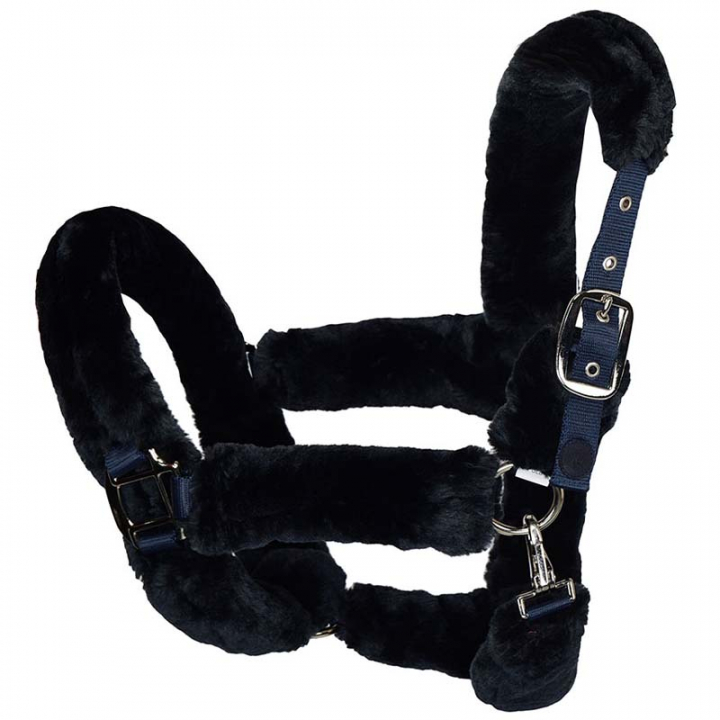 Halfter with Fleece KLnikkey Navy in the group Horse Tack / Halters at Equinest (214-HG-136Ma_r)