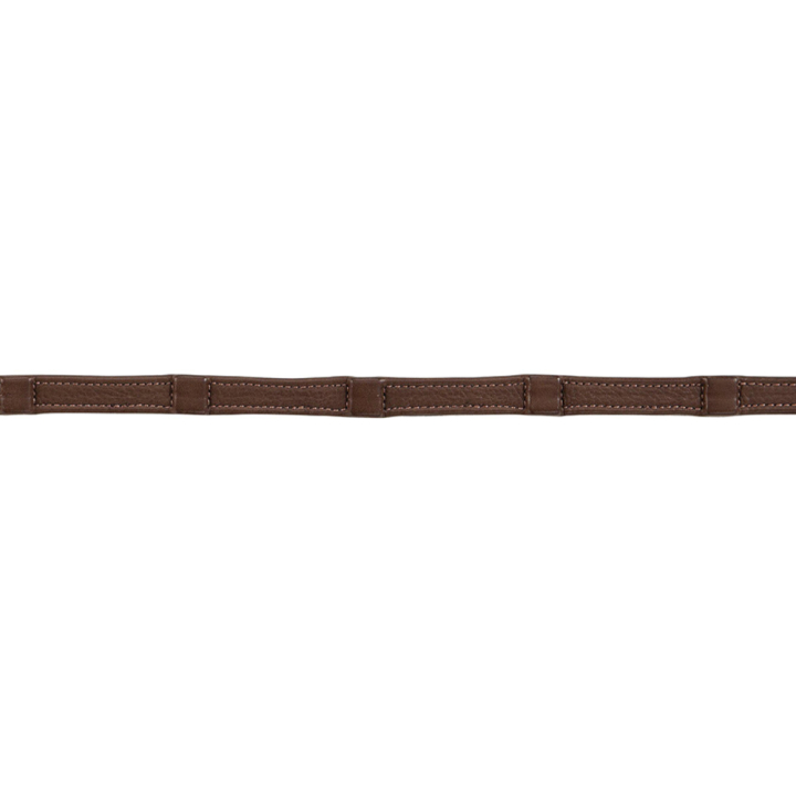 Leather reins with stops Oak Bark/Silver in the group Horse Tack / Reins / Leather Reins at Equinest (217552OBSI_r)