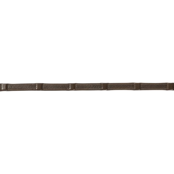Leather reins with stops Chocolate/Silver in the group Horse Tack / Reins / Leather Reins at Equinest (217572CHSI_r)