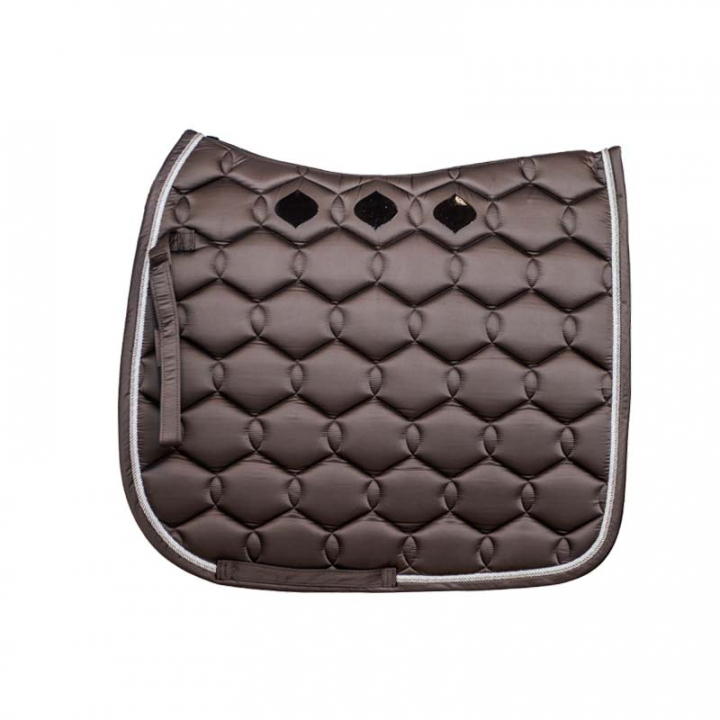 Dressage Saddle Pad Glossy Wave Brown in the group Horse Tack / Saddle Pads / Dressage Saddle Pad at Equinest (218500_B_r)