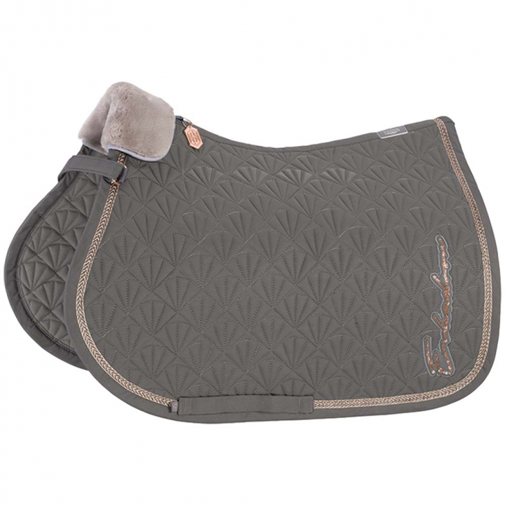 Allround Saddle Pad Sparkle Peacock Heritage Light Gray in the group Horse Tack / Saddle Pads / All-Purpose & Jumping Saddle Pads at Equinest (218556534GR)
