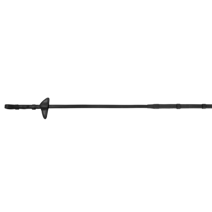 Rubber reins with stops Selected Black/Silver  in the group Horse Tack / Reins / Rubber Reins at Equinest (219512BASI_r)