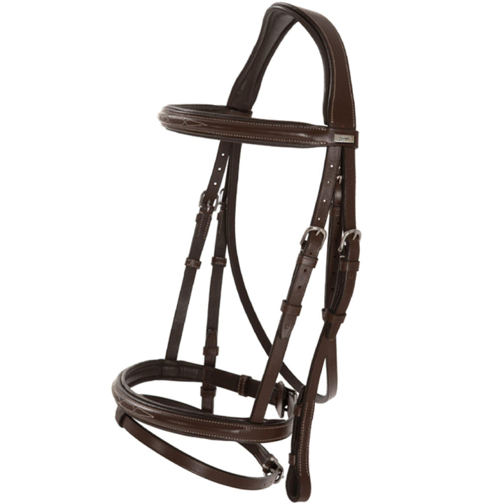 Bridle Fancy Slim Selected Chocolate/Silver in the group Horse Tack / Bridles & Browbands / Bridles at Equinest (281162CHSI_r)
