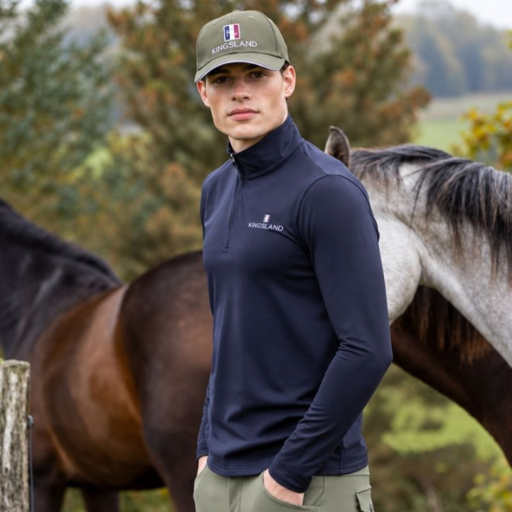 Riding Shirt Classic Mens Training Shirt Navy Blue in the group Equestrian Clothing / Sweaters & Hoodies at Equinest (3147560201011NA_r)