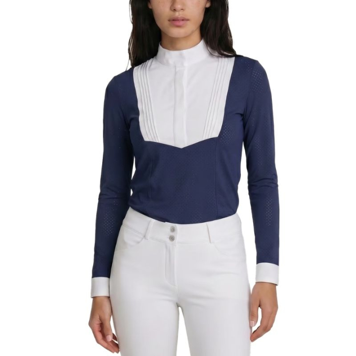 Competition Top Heritage Air Long Sleeve Navy Blue in the group Equestrian Clothing / Riding Shirts / Show Shirts at Equinest (320300336NA_r)