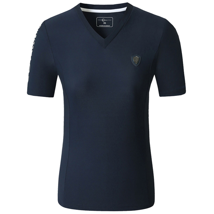 T-shirt V Navy Blue in the group Equestrian Clothing / Riding Shirts / T-shirts at Equinest (3229308NA_r)
