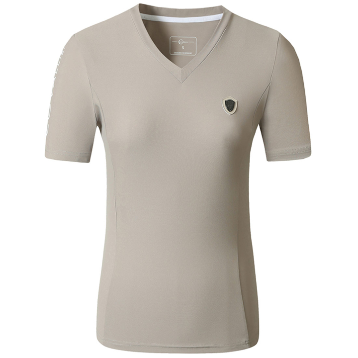 T-shirt V Beige in the group Equestrian Clothing / Riding Shirts / T-shirts at Equinest (3229320BE_r)