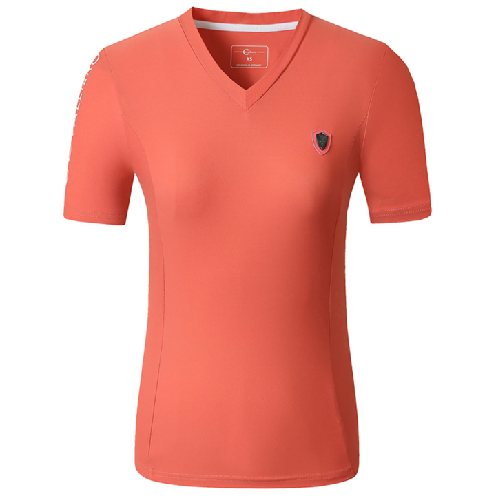 T-shirt V Coral in the group Equestrian Clothing / Riding Shirts / T-shirts at Equinest (3229327OR_r)