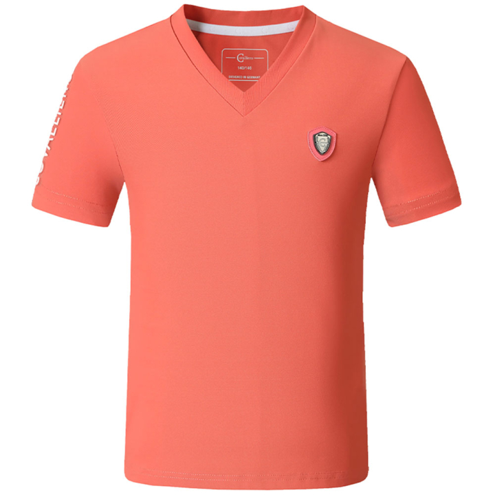 T-Shirt Kids/Junior V Coral in the group Equestrian Clothing / Riding Shirts / T-shirts at Equinest (3229456OR_r)