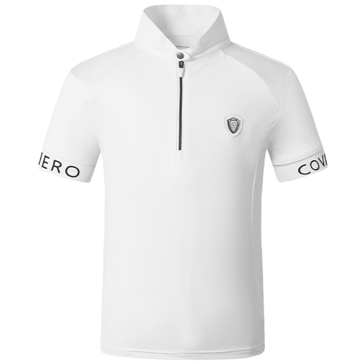 Competition Top Children/Junior Shortsleeve White in the group Equestrian Clothing / Riding Shirts / Show Shirts at Equinest (3229468WH_r)
