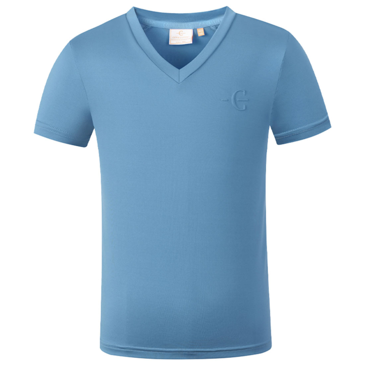 T-Shirt Child/Junior V-Neck Blue in the group Equestrian Clothing / Riding Shirts / T-shirts at Equinest (3231752BL_r)