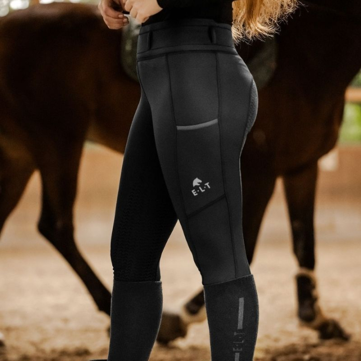 Winter Riding Tights Ella Full Grip Black in the group Equestrian Clothing / Riding Breeches & Riding Tights / Riding Tights & Riding Leggings at Equinest (3242401DBA_r)