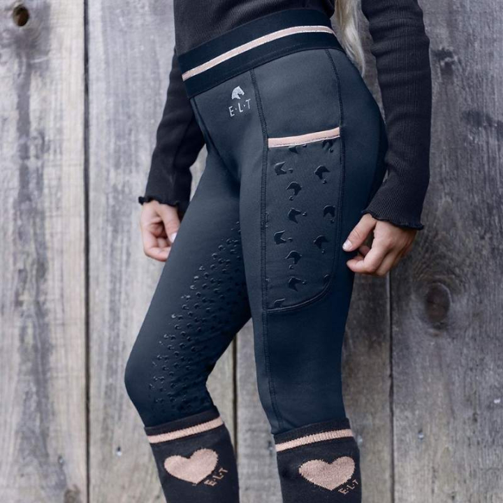 Winter Riding Tights Kids/Junior Lucky Leni Full Grip Navy Blue in the group Equestrian Clothing / Riding Breeches & Riding Tights / Riding Tights & Riding Leggings at Equinest (32543561NA_r)