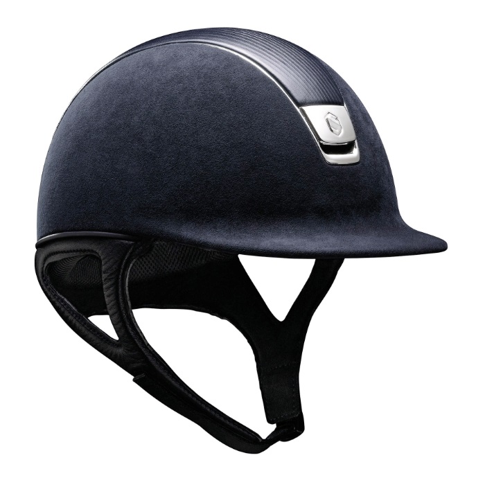 Alcantara Leather Premium Navy in the group Riding Equipment / Riding Helmets / Standard Visor Riding Helmets at Equinest (33000Ma_r)