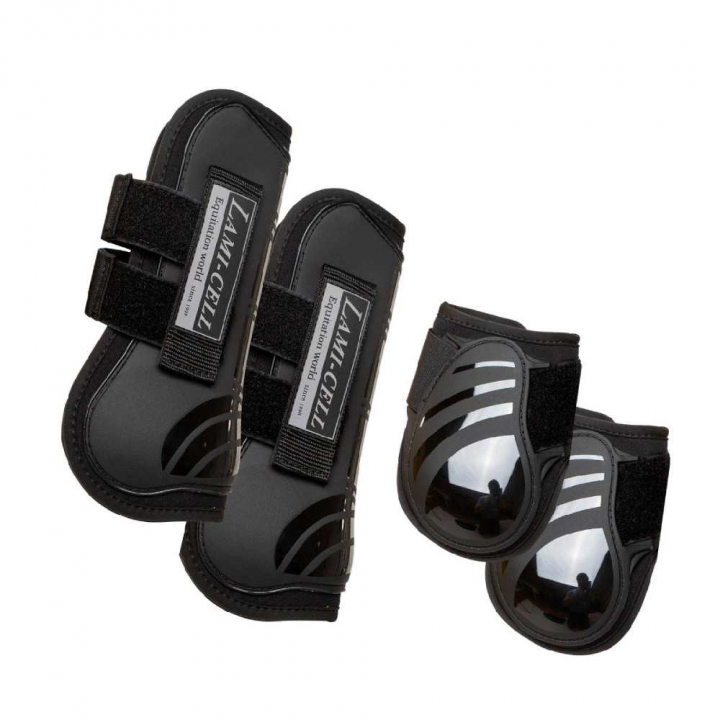 Leg Protection Front/Back 4-Pack Black in the group Horse Tack / Leg Protection / Tendon Boots at Equinest (331312Sv_r)