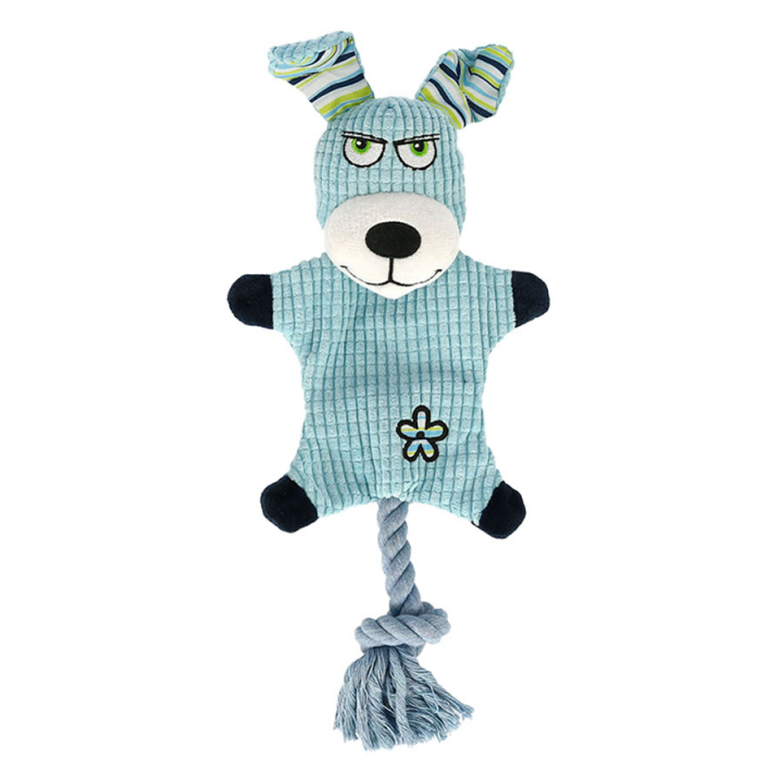 Dog Toy DoggePrassel Rope Turquoise in the group Dog / Dog Toys / Soft Toys & Plush Toys at Equinest (334048BL)