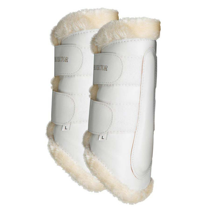 Tendon Boots with Fleece White/Natural in the group Horse Tack / Leg Protection / Brushing Boots & Dressage Boots at Equinest (338012ViNa_r)