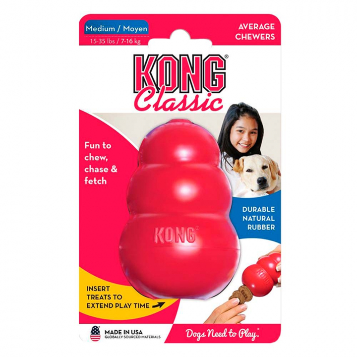 Dog Toy KONG Classic Medium Red in the group Dog / Dog Toys / Chew Toys at Equinest (340908RE-M)