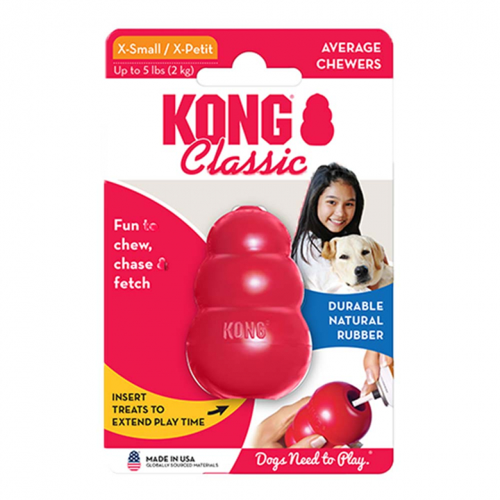 Dog Toy KONG Classic X-Small Red in the group Dog / Dog Toys / Chew Toys at Equinest (340908RE-XS)