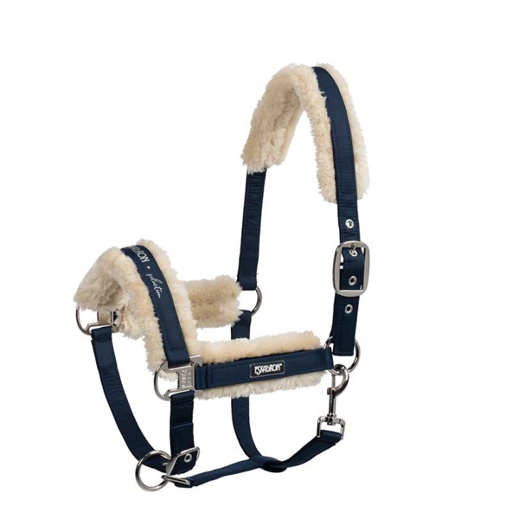 Glossy Synthetic Leather Grooming Navy in the group Horse Tack / Halters / Fabric & Nylon Halters at Equinest (410700_M_r)