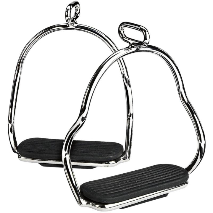Men's Icelandic Stirrup with Rubber Insert Silver in the group Horse Tack / Stirrups at Equinest (413802SI)