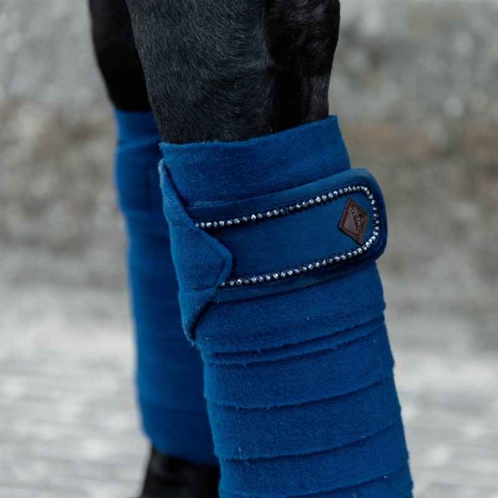Polar Velvet Pearls Fleece Bandages Navy in the group Horse Tack / Leg Protection / Bandages at Equinest (42116Ma_r)