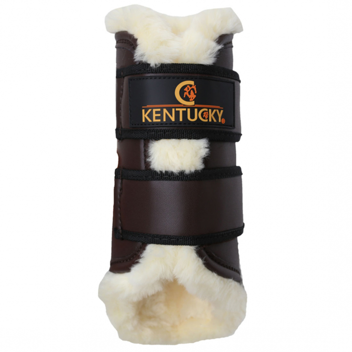 Brushing Boots Leather Hind Brown in the group Horse Tack / Leg Protection / Brushing Boots & Dressage Boots at Equinest (4230405FBR_r)