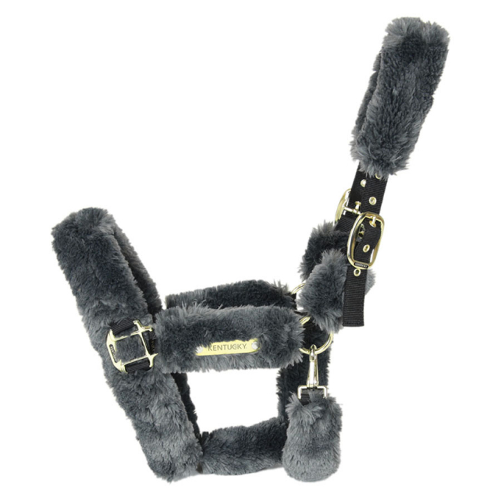 Halter Shipping Sheepskin Grey in the group Horse Tack / Halters / Fabric & Nylon Halters at Equinest (4250208COBGR_r)