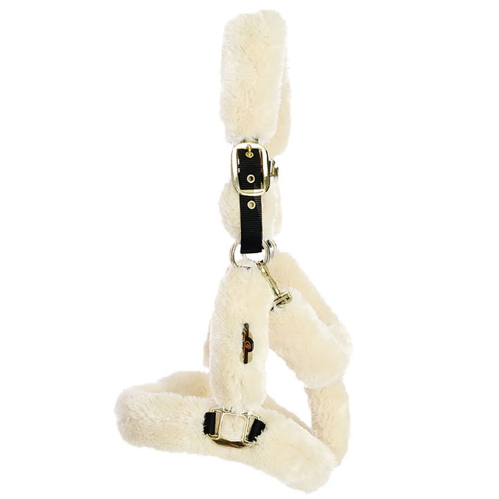 Transport Halter Sheepskin Natural in the group Horse Tack / Halters / Fabric & Nylon Halters at Equinest (42502Na_r)