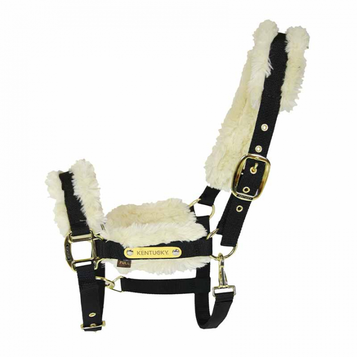 Nylon Halter Sheepskin Natural in the group Horse Tack / Halters / Fabric & Nylon Halters at Equinest (42504Na_r)