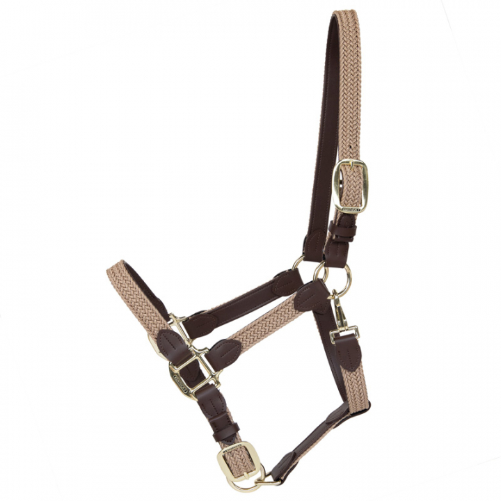 Halter Plaited Nylon Beige in the group Horse Tack / Halters / Fabric & Nylon Halters at Equinest (4251632COBBE_r)