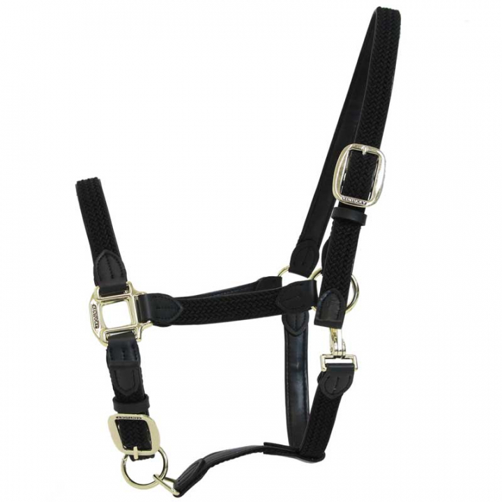 Braided Nylon Halter Black in the group Horse Tack / Halters / Fabric & Nylon Halters at Equinest (42516Sv_r)
