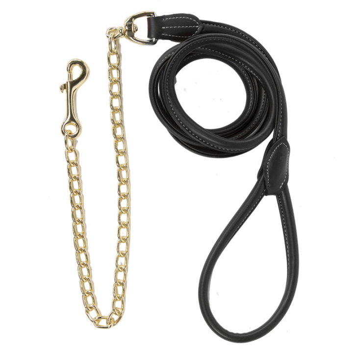 Chain Halter Artificial Leather Black in the group Horse Tack / Lead Ropes & Trailer Ties / Chain Lead Ropes at Equinest (425610127BA)
